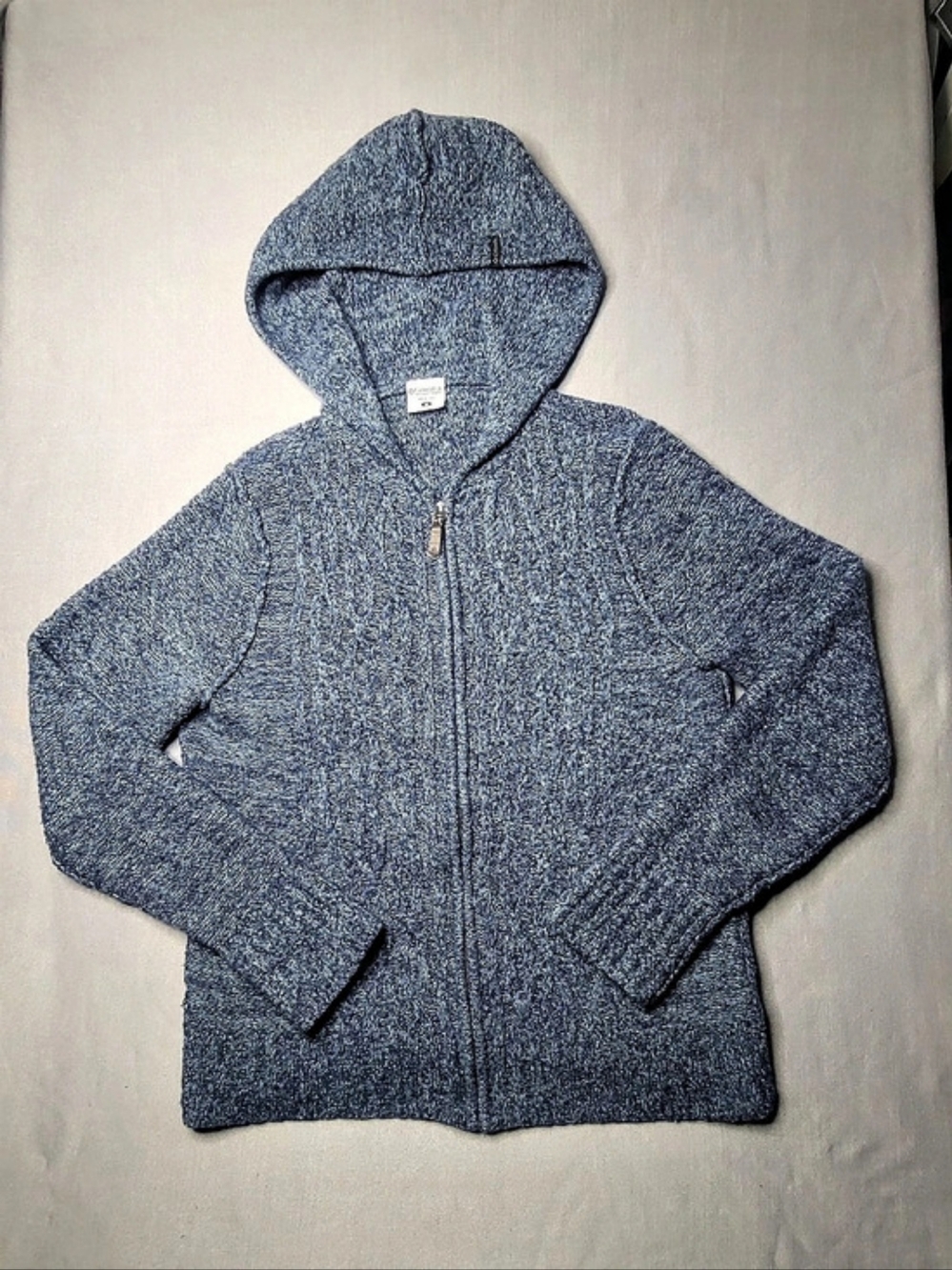 Columbia Womens Full Zip Hooded Sweater Size Medium Color Blue